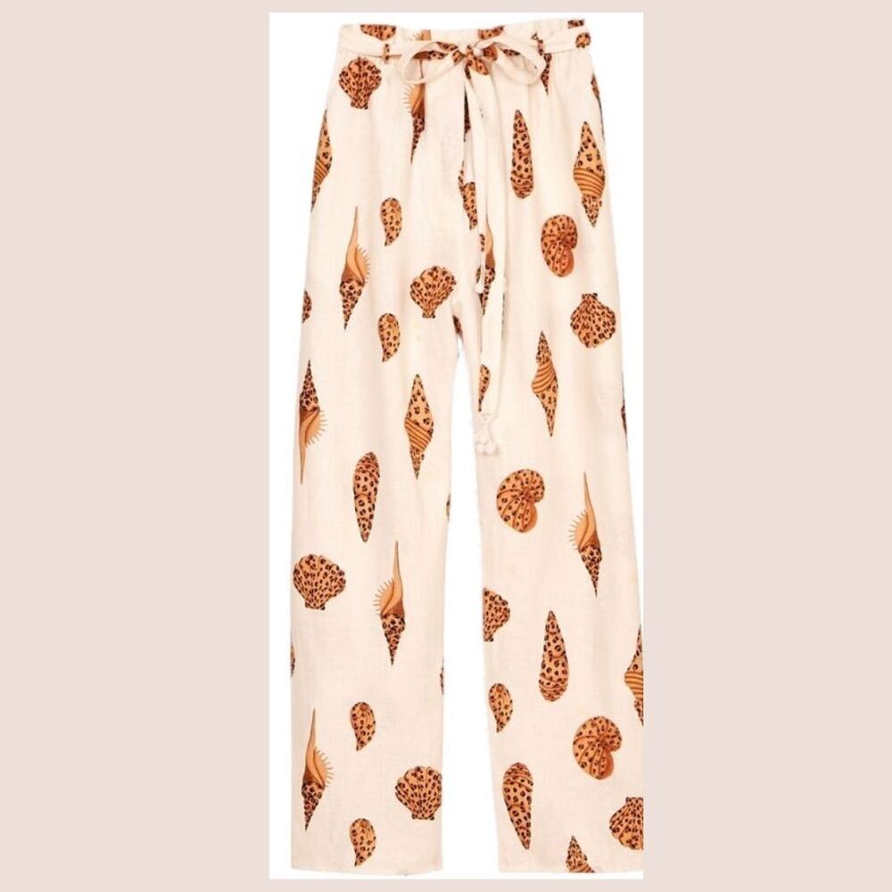 FARM RIO Leopard Shell Paper Bag Pants In Multi XS NEW NWT - Picture 3 of 10